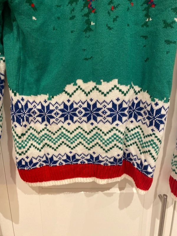 Men’s Christmas Jumper Santa Reindeer Festive Knit Size S