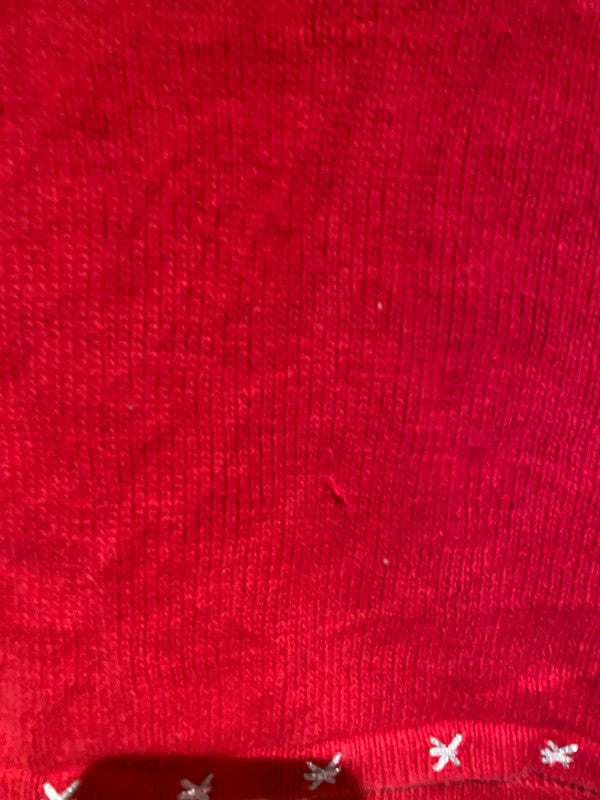 White Stag Red Snowman Christmas Cardigan – Size L