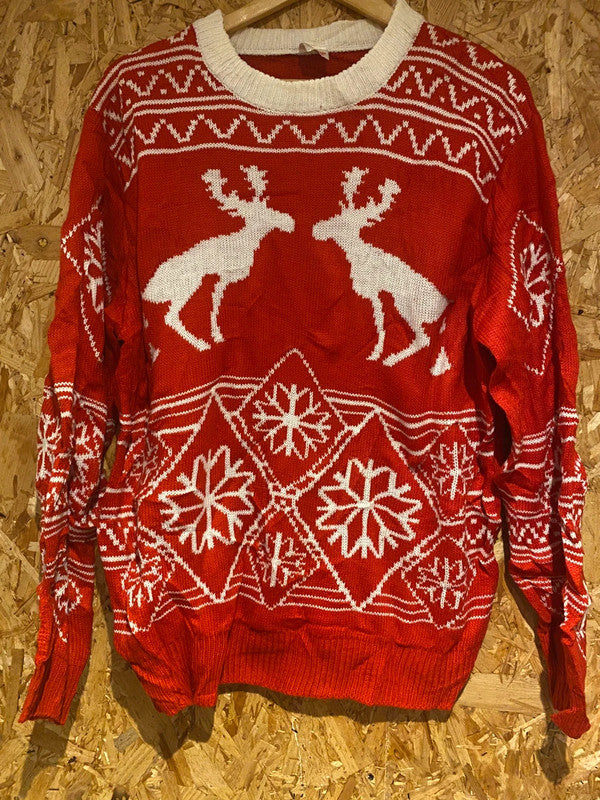 FunQi Gifts Red Christmas Jumper – Size L